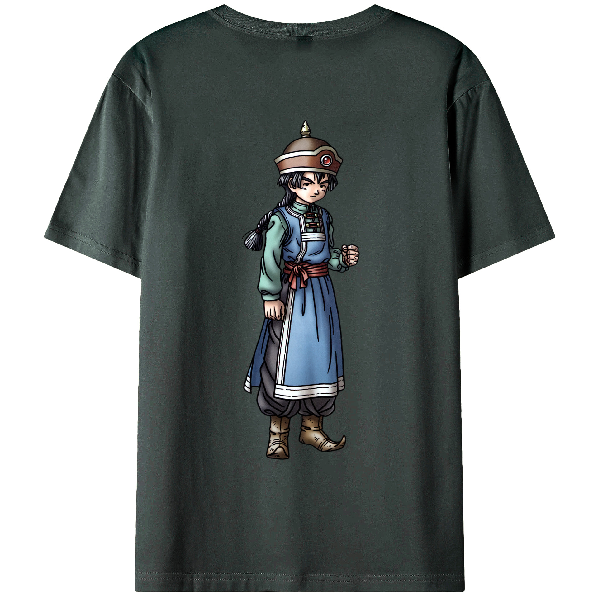 （画像用） ドラゴンクエスト Doragon Kuesuto Dragon Quest 綿100％ メンズ半袖Tシャツ（バックプリント） 通気性